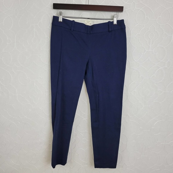 J Crew Blue Women's Straight Leg Trouser Dress Pants Size 4 - Picture 1 of 7